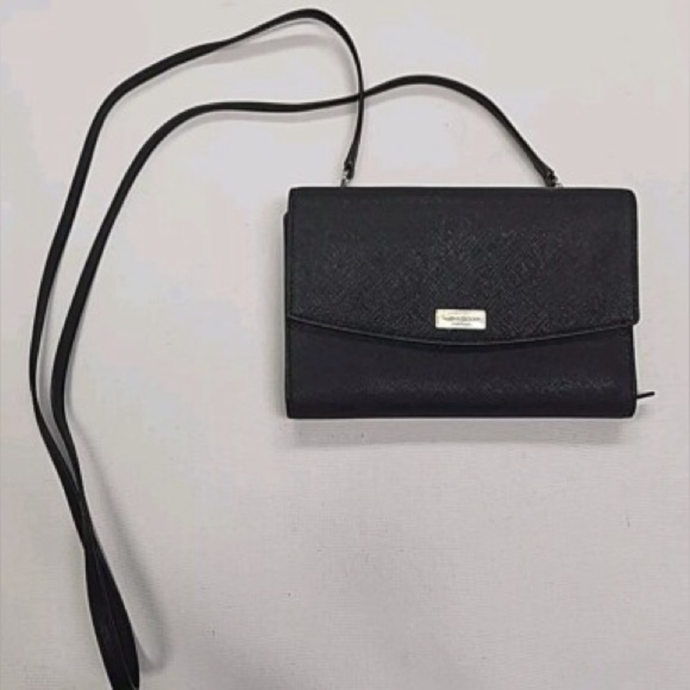 Kate Spade Laurel Way Winni Crossbody Clutch Wallet Organizer Purse Bag Black